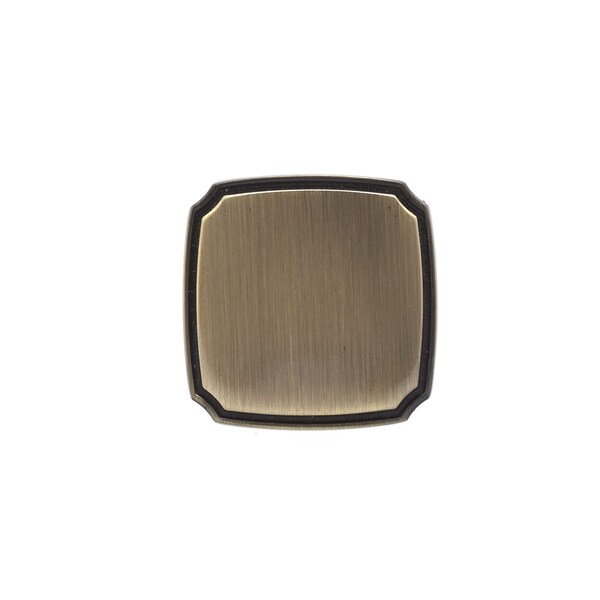 Richelieu 1 3/8 in. X 1 3/8 in. (35 mm x 35 mm) Antique English Transitional Metal Cabinet Knob - BP77035AE
