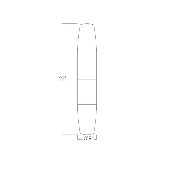 Skutchi Designs Arc Boat 45 in W, 264 in L, White - HAR-ABOT-48X264-DOU.BK-W960