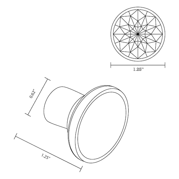 American Imaginations 1.25" W, Cabinet Knob - AI-20729