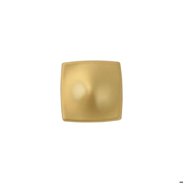 Hickory Hardware Dover Collection Knob 1-1/4 Inch Square Brushed Golden Brass Finish - H078769BGB