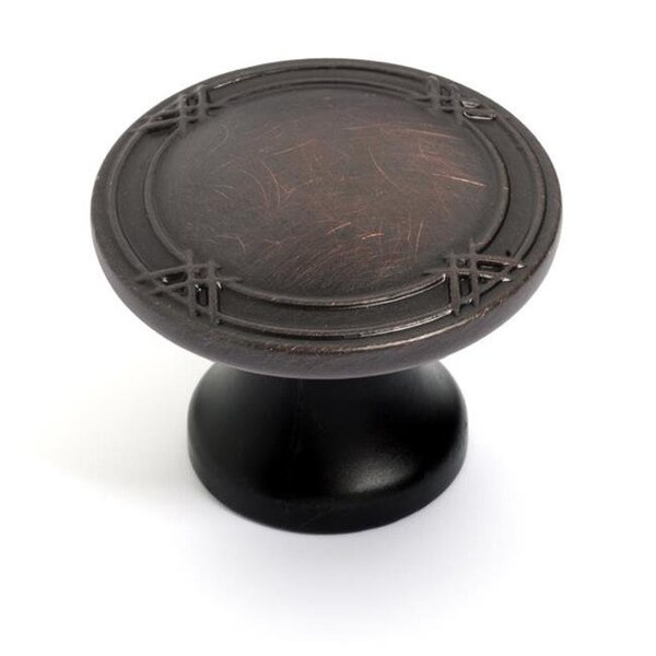 Dynasty Hardware Dynasty Hardware K-4001-10B Super Saver Ribbon & Reed Cabinet Knob; Oil Rubbed Bronze - K-4001-10B