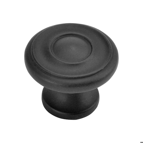 Hickory Hardware Cottage Collection Knob 1-1/4 Inch Diameter Matte Black Finish - P3500-MB