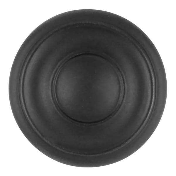 Hickory Hardware Cottage Collection Knob 1-1/4 Inch Diameter Matte Black Finish - P3500-MB