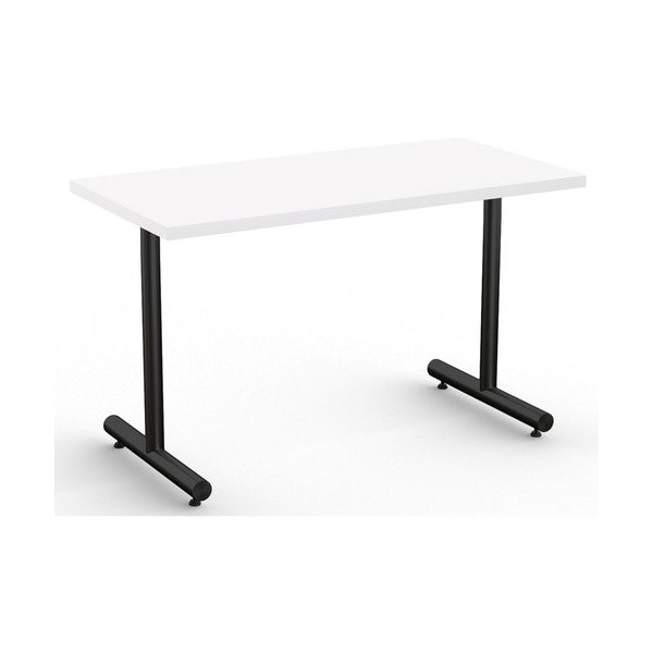 Special-T Table, Black Base, 24inWx48inLx29inH, White - SCTKING2448BWH