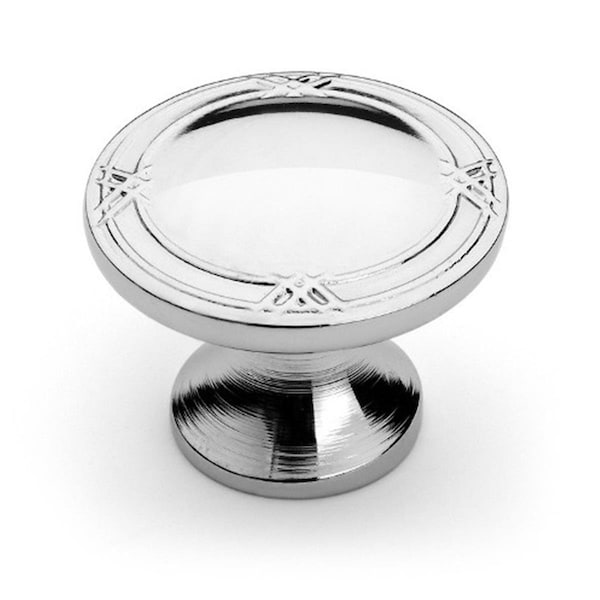Dynasty Hardware Super Saver Ribbon  Reed Cabinet Knob Polished Chrome - K400126