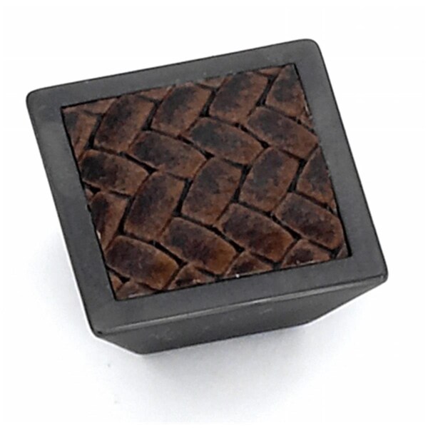 Perfectpatio 1.63 in. Square Knob- Oil-Rubbed Bronze-Brown - PE130340