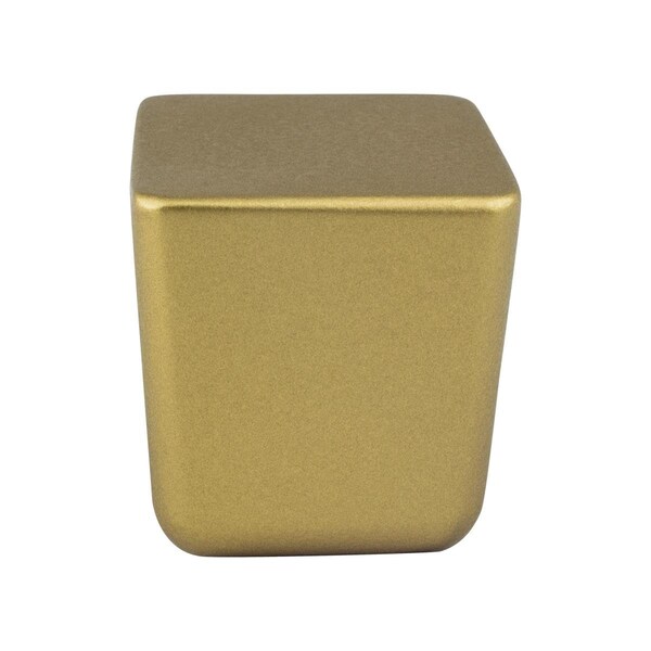 Curtilage Mini Zinc Square Cabinet Knob, Honey Gold - Large - CU2810997