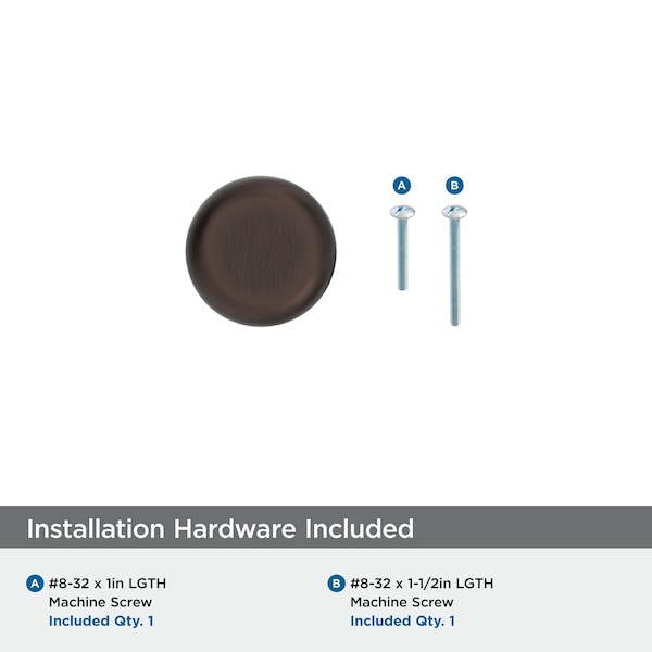 Amerock Surpass 1-1/4 inch 32mm Diameter Oil-Rubbed Bronze Cabinet Knob - BP36893ORB
