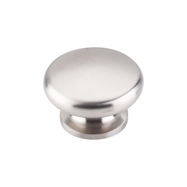 Grandoldgarden 1.25 in. Brickell 89401 Small Flat Top Knob, Stainless Steel - GR3207276