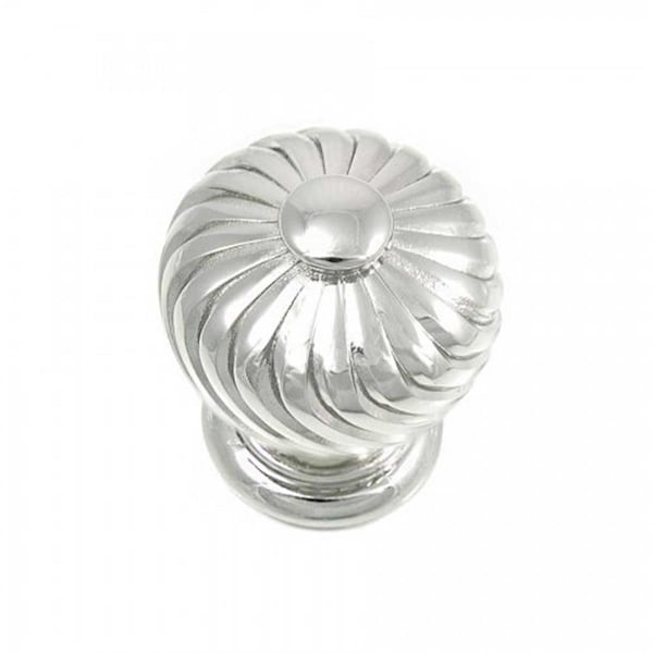 Strategic Brands 1.25 in. Polished Nickel French Twist Cabinet Knob - 83914