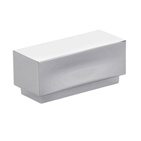 Patioplus 1 in. Center to Center Cinder Cabinet Knob, Bright Chrome - 2.25 in. - PA1636394