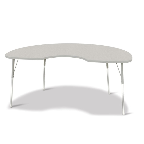 Jonti-Craft Berries Kidney Activity Table, 48 in. x 72 in., A-height, Freckled Gray/Gray/Gray - 6423JCA000