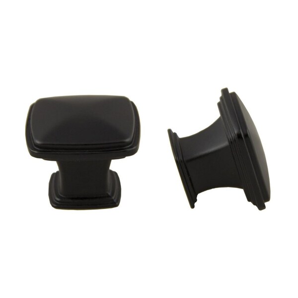 Pride Industrial 1-1/4in Square Cabinet Knob Matte Black Finish - K81091BK