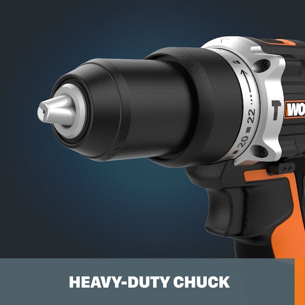 Worx 20V Power Share 1/2 in. Cordless Hammer Drill, Tool Only - WX352L.9
