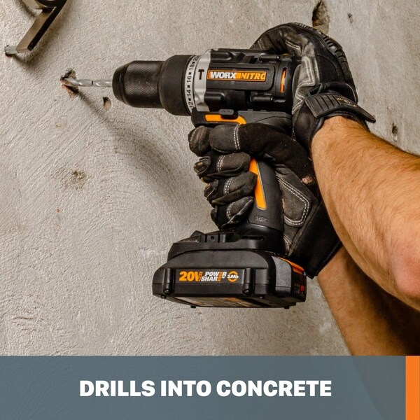 Worx 20V Power Share 1/2 in. Cordless Hammer Drill, Tool Only - WX352L.9