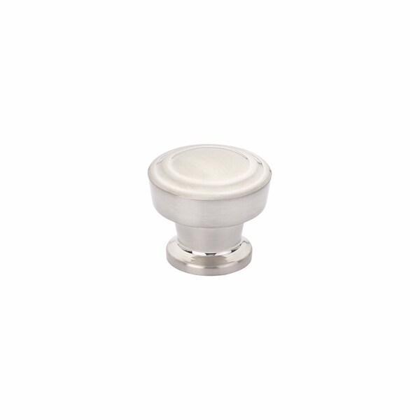 Schaub 1-1/4in Menlo Park Round Cabinet Knob Brushed Nickel Finish - 533-BN