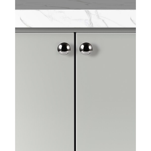 Sapphire Alpha Series 1 in. Modern Polished Chrome Round Cabinet Knob (20-Pack) - SP-1145-K-CP-20