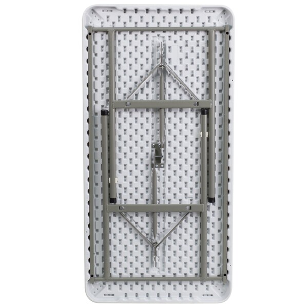 Flash Furniture 24 W, 48.25 L, 29 H, Metal, Plastic, Plastic: Polyethylene Top, Granite White - 5-DAD-YCZ-122-2-GG