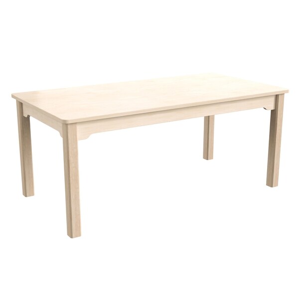 Flash Furniture 23.5 in W, 47.25 in L, 18 in H, Beechwood, Birch Plywood, Beech - MK-ME088011-GG