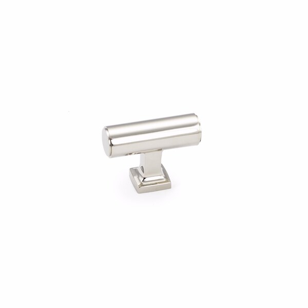 Schaub 1-5/8in Haniburton Cabinet T Knob Polished Nickel Finish - 473-PN