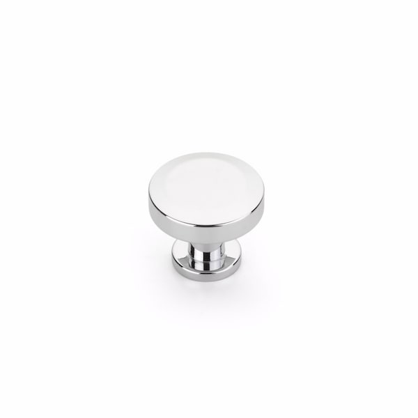 Schaub 1-1/4in Diameter Heathrow Cabinet Knob Polished Chrome Finish - 550-26