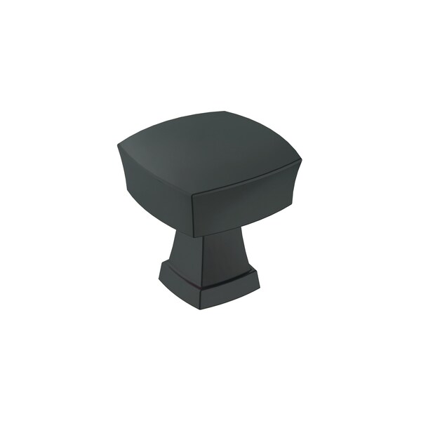 Amerock Stature 1-1/4 in 32 mm Length Flat Black Cabinet Knob, 10PK - 10BX11287FB