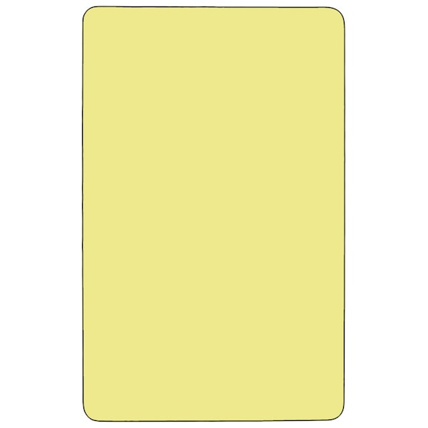 Flash Furniture Rectangle Activity Table, 30" W, 60" L, 30.37" H, Laminate, Yellow - XU-A3060-REC-YEL-T-A-CAS-GG