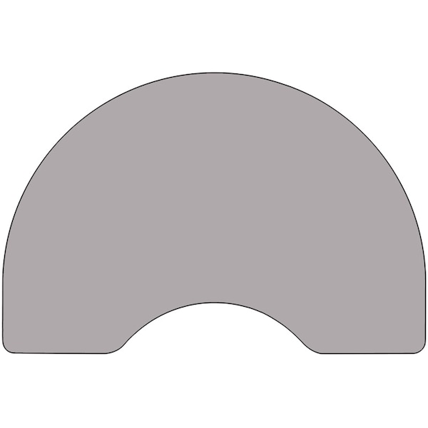 Flash Furniture Kidney Activity Table, 48" W, 96" L, 30.125" H, Laminate, Grey - XU-A4896-KIDNY-GY-T-A-GG