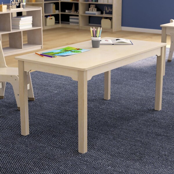 Flash Furniture 23.5 in W, 47.25 in L, 21.25 in H, Beechwood, Birch Plywood, Beech - MK-ME088012-GG