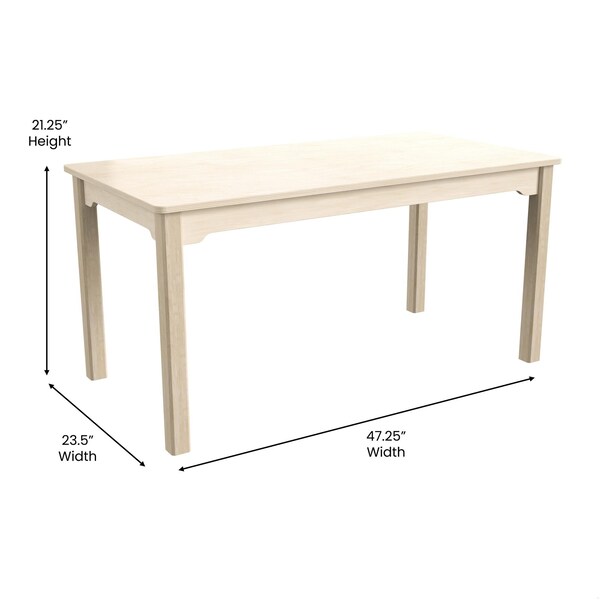 Flash Furniture 23.5 in W, 47.25 in L, 21.25 in H, Beechwood, Birch Plywood, Beech - MK-ME088012-GG