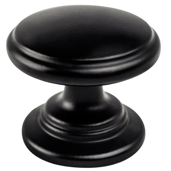 Berenson 1.81 in. Traditional Advantage Two Square Knob, Matte Black - BE9193 1055