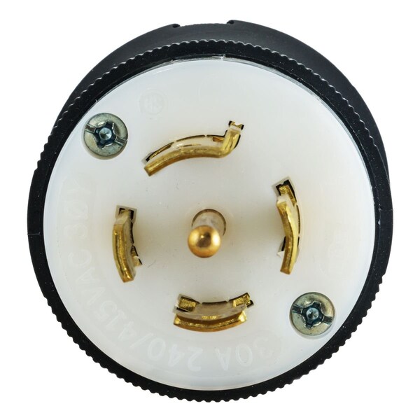 Enchufe LKG de Hubbell Wiring Device-Kellems, 30A 240/415 3F, L26-30P, B/W - HBL2801