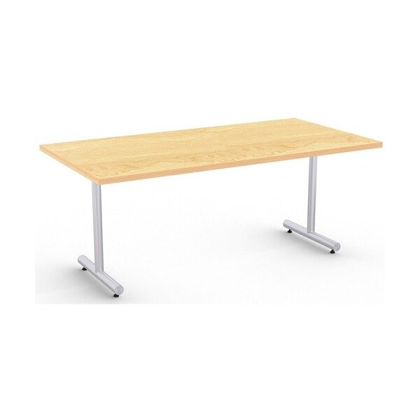 Special-T Table, Metallic Sand Base, 30inWx72inLx29inH, Crema Maple - SCTKING3072SCM