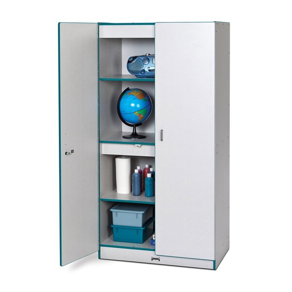 Jonti-Craft Rainbow Accents Storage Cabinet, Teal - 5950JC005