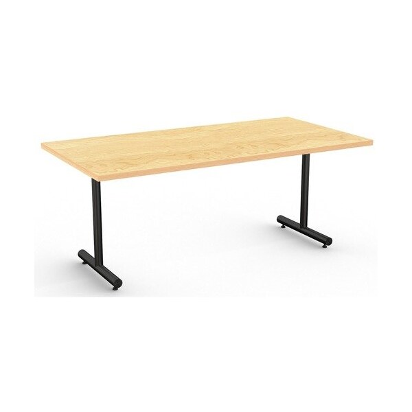 Special-T Table, Black Base, 30inWx72inLx29inH, Crema Maple - SCTKING3072BCM