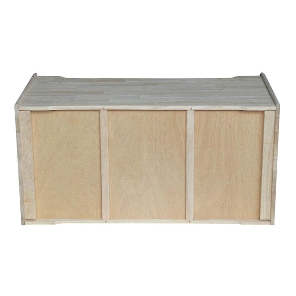International Concepts Rectangle Kids Storage Box, 38 in W, 19 in L, 23 in H, Wood, Unfinished - TC-937