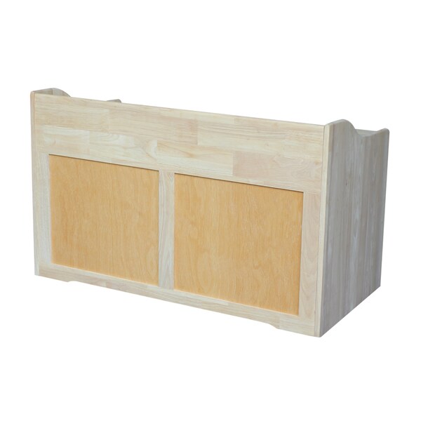 International Concepts Rectangle Kids Storage Box, 38 in W, 19 in L, 23 in H, Wood, Unfinished - TC-937