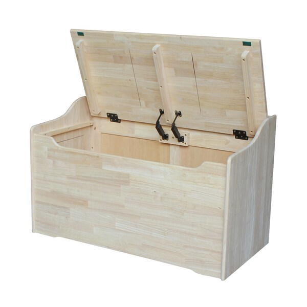 International Concepts Rectangle Kids Storage Box, 38 in W, 19 in L, 23 in H, Wood, Unfinished - TC-937