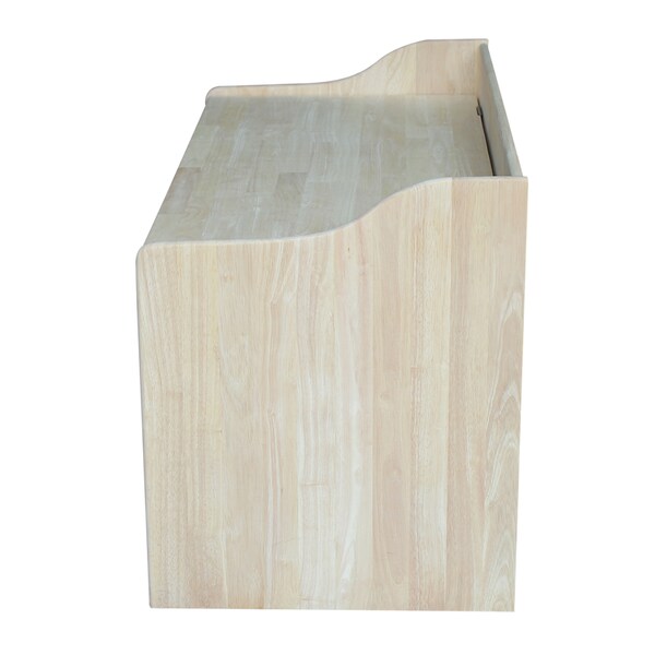 International Concepts Rectangle Kids Storage Box, 38 in W, 19 in L, 23 in H, Wood, Unfinished - TC-937