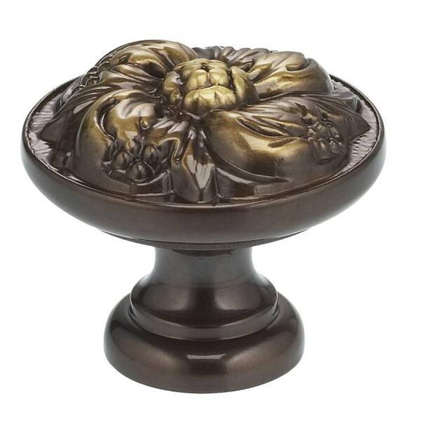 Omnia Ornate Cabinet Knob Shaded Bronze 1-3/8" - 7434/35.SB