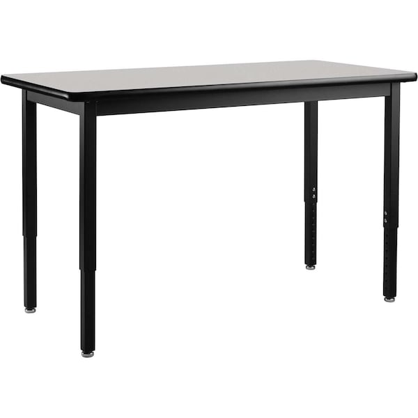 Global Industrial Rectangle Height Adjustable, 60 in W, 30 in L, 22.25 - 37.25 in H - 695749GY