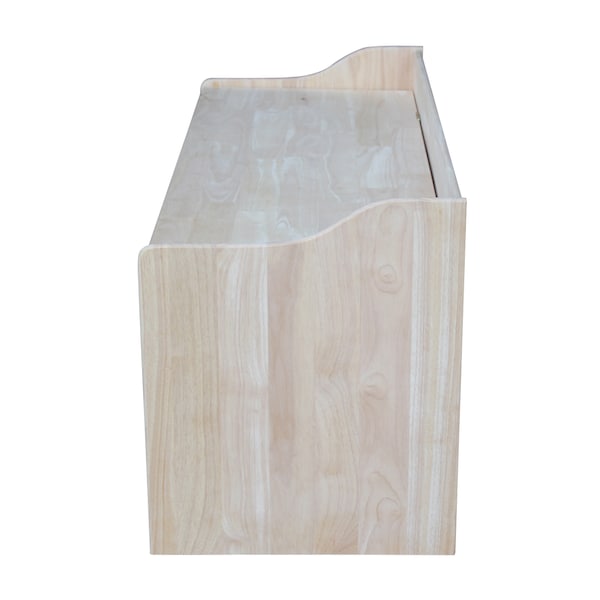 International Concepts Rectangle Kids Storage Box, 47 in W, 19 in L, 23 in H, Wood, Unfinished - TC-947
