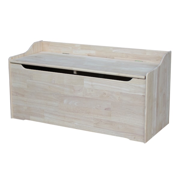 International Concepts Rectangle Kids Storage Box, 47 in W, 19 in L, 23 in H, Wood, Unfinished - TC-947