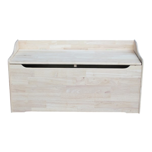 International Concepts Rectangle Kids Storage Box, 47 in W, 19 in L, 23 in H, Wood, Unfinished - TC-947