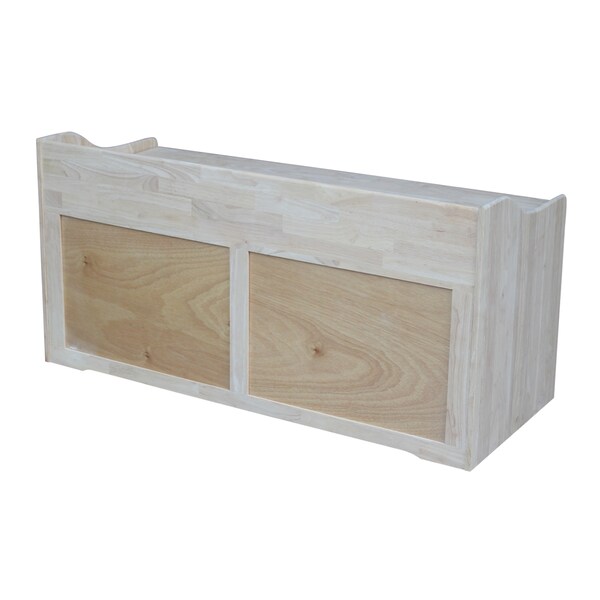 International Concepts Rectangle Kids Storage Box, 47 in W, 19 in L, 23 in H, Wood, Unfinished - TC-947