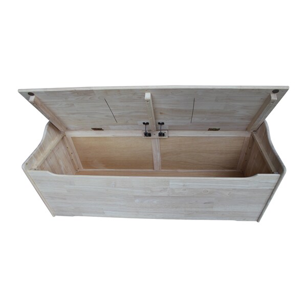 International Concepts Rectangle Kids Storage Box, 47 in W, 19 in L, 23 in H, Wood, Unfinished - TC-947