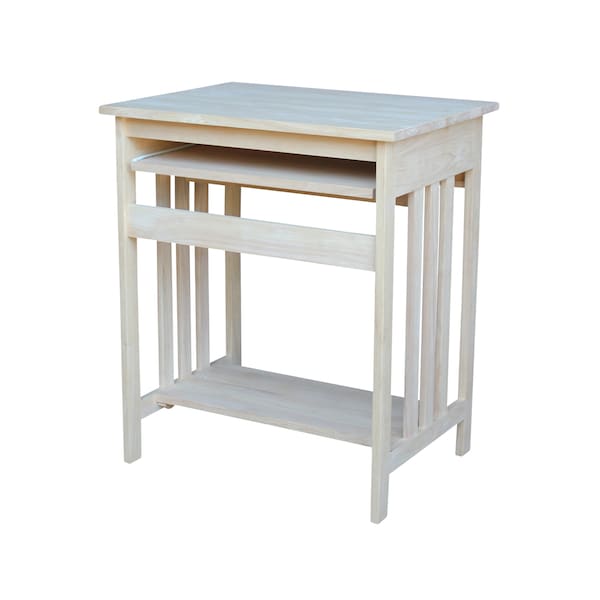 International Concepts Rectangle Mission Computer Stand, 27 in W, 20 in L, 31.4 H, Wood Unfinished - 273