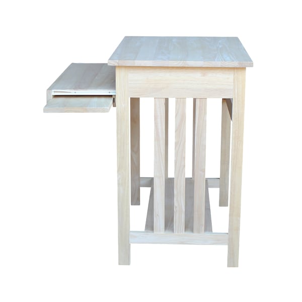 International Concepts Rectangle Mission Computer Stand, 27 in W, 20 in L, 31.4 H, Wood Unfinished - 273