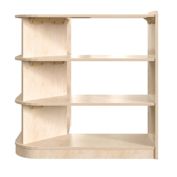 Flash Furniture Bright Beginnings Commercial 3 Tier Wooden Classroom Open Corner Storage Unit, Natural - MK-KE24053-GG