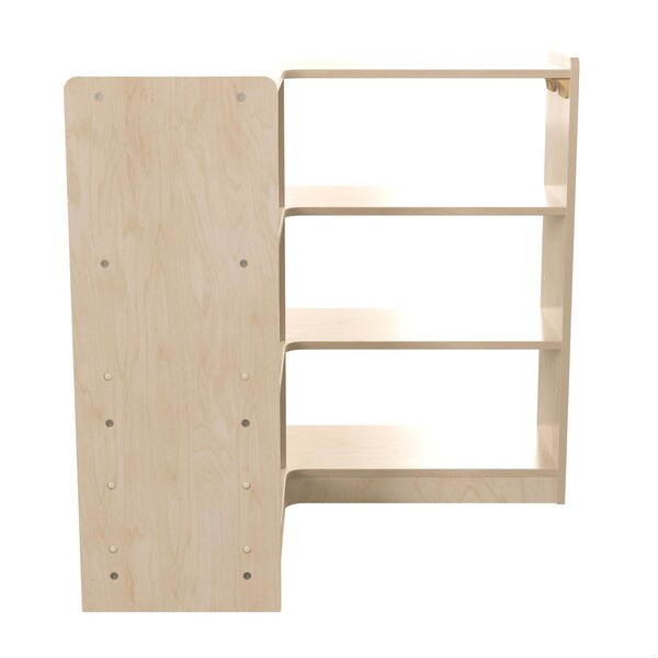 Flash Furniture Bright Beginnings Commercial 3 Tier Wooden Classroom Open Corner Storage Unit, Natural - MK-KE24053-GG